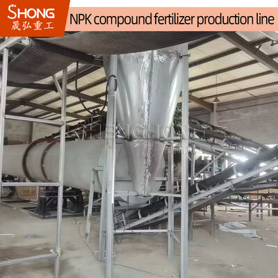 Linha de produção de fertilizantes NPK com teor de matéria orgânica ≥ 30%, teor total de nutrientes ≥ 90% e tamanho dos grânulos 2-4 mm