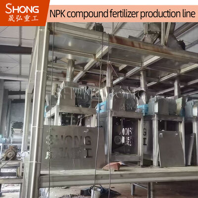 Linha de produção de fertilizantes NPK para a imprensa de rolos com 40 feeds de malha e grânulos de forma oval para tensão de 380V