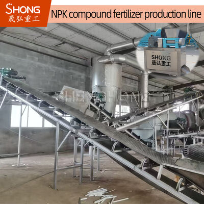 Linha de produção de fertilizantes NPK com capacidade de 5-100 toneladas/hora, tamanho granular de 2-4 mm e teor de nutrientes ≥ 90%