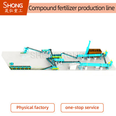 Linha de produção personalizada de fertilizante orgânico NPK com alta resistência de grânulos e garantia de 1 ano