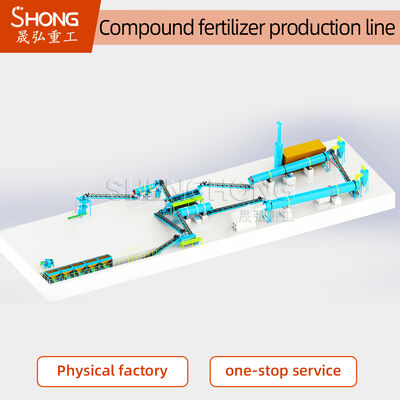 Linha de produção de fertilizantes NPK de 380V/50Hz com grânulos de 4-6 mm e teor de nutrientes ≥ 90%