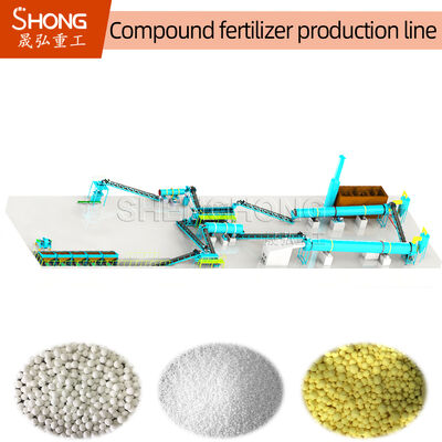 Granulador de tambor de capacidade 12 T/H com taxa de granulação de 70% e materiais resistentes ao desgaste para produção de fertilizantes