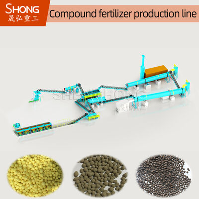 Granulador de tambor rotativo de aço carbono para produção de fertilizante composto NPK em grande escala com grânulos em forma de bola