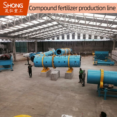 Linha de produção de fertilizantes NPK automatizada com capacidade de 5 t/h, granulador rotativo de tambor e controlo PLC