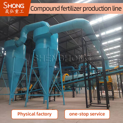Linha de produção de fertilizantes NPK para matéria-prima em pó químico com capacidade de processamento de 5 t/h
