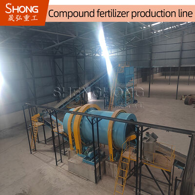 Granulador de tambor rotativo de alta taxa de granulação para a produção de fertilizantes NPK com baixo teor de umidade e tamanho de grânulo ajustável
