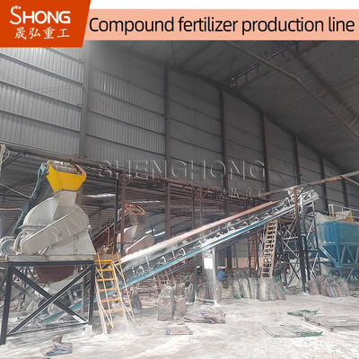 Linha de produção de fertilizantes compostos em forma de bola totalmente automática com capacidade de 15 T/H