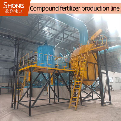 Linha de produção de fertilizantes NPK de 5 t/h de capacidade com 90% de taxa de granulação e tensão de 380 V para produção de grânulos de fertilizantes orgânicos