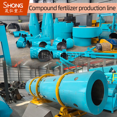 Granulador de tambor rotativo de aço carbono para linha de produção de fertilizantes compostos NPK com capacidade de 18-20 t/h e tensão personalizada
