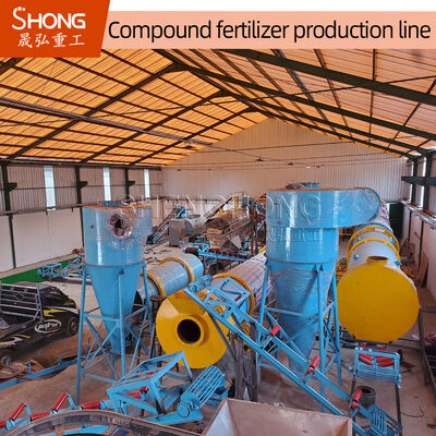 Linha de produção de fertilizantes compostos NPK 15 toneladas por hora para grânulos em forma de bola com compatibilidade com nitrato de amónio