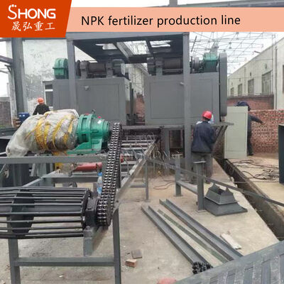 10Linha de produção de fertilizantes NPK de pó seco não secante com granulação por tambor rotativo