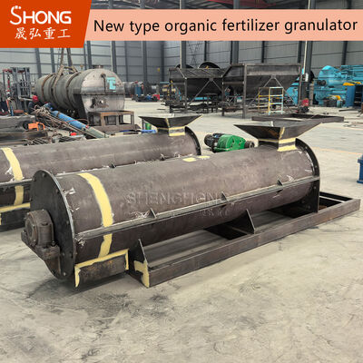 Novo tipo de granulador de fertilizante dois em um de tambor rotativo e pino com alta taxa de granulação ≥90% e pinos de carboneto de tungstênio substituíveis para umidade de 15% a 25%