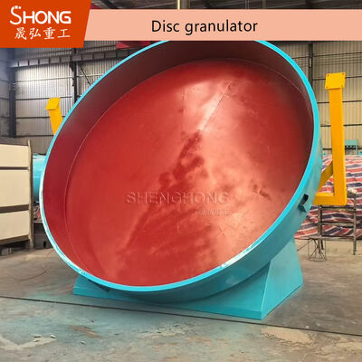 Granulador de disco com 95% de razão de granulação ângulo de passagem ajustável para grânulos de fertilizantes de esferas redondas