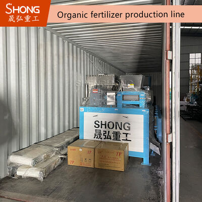 Linha de produção de fertilizantes orgânicos de capacidade de 10 t/h com uma taxa de granulação > 98% utilizando a tecnologia de moldagem de um passo
