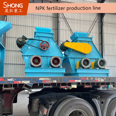 Linha de produção de fertilizantes NPK de extrusão de rolos duplos de bateria automática com controle PLC totalmente automatizado