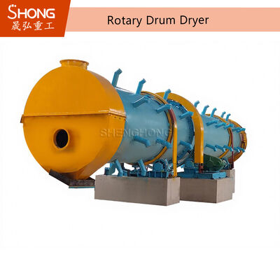Máquina de secagem rotativa com capacidade de 1-50 T/H e inclinação de 2-5 graus para equipamento de secagem de tambor eficiente em aço carbono