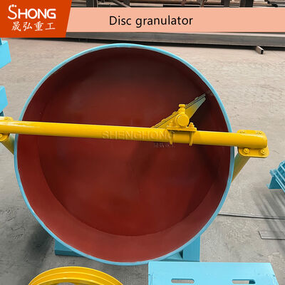 Granulador de disco com ângulo de disco ajustável com alta taxa de granulação para pellets de fertilizantes esféricos