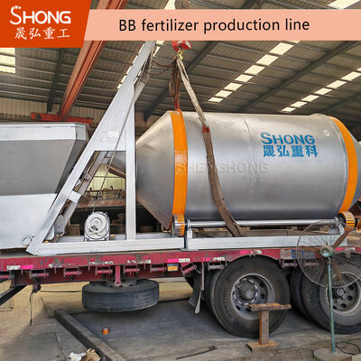 Linha de produção de fertilizantes BB com proporção de nutrientes personalizável sem processo de granulação e resistência de grânulos preservada
